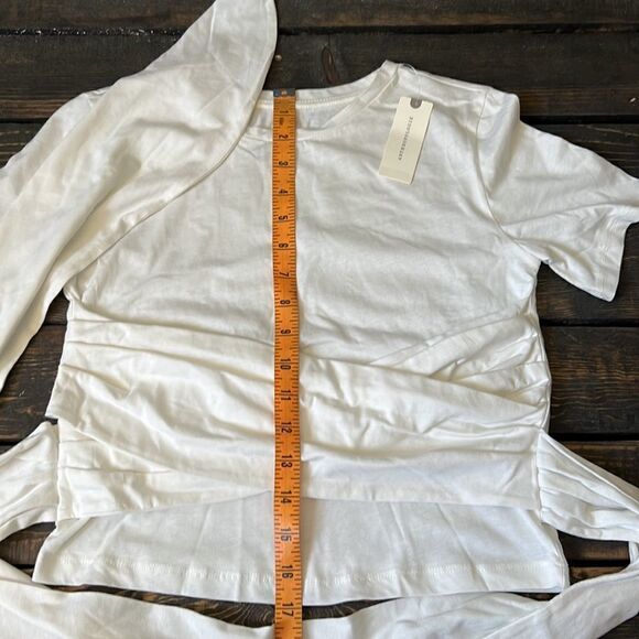 NWT Anthroplogie Pilcro Tie-Front Top White Size X-Small - Picture 10 of 12